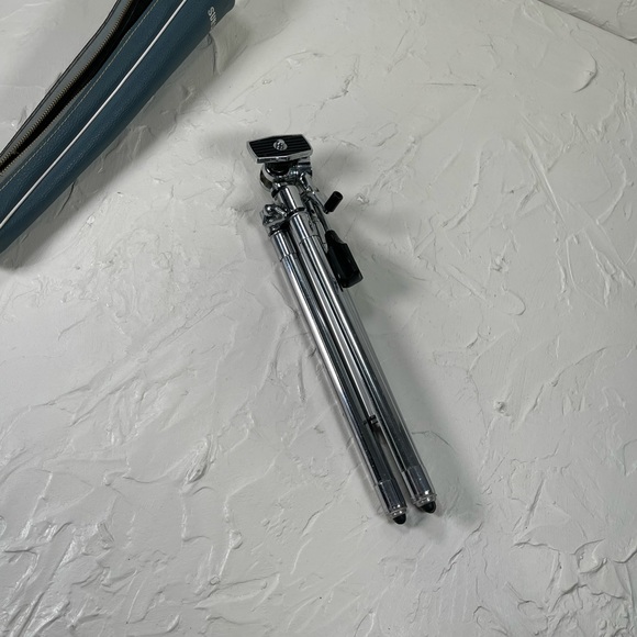 Vintage SUNSET tabletop Telescoping Chrome Tripod 10.5"-42.5" w/Case - Picture 3 of 16